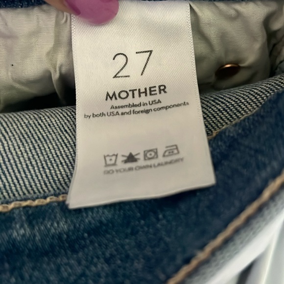 NWT MOTHER The Mid Rise Dazzler Ankle Fray Denim Jeans Size 27 - Picture 10 of 12